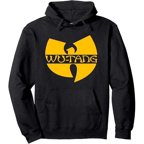Wu-Tang unisex-adult Official Merch Classic Logo Hoodie, Black, S